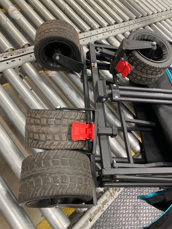 Photo 1 of   IT HAS A DETACHED RUBBER
 VECUKTY Collapsible Garden Wagon Cart with Removable Canopy Black
