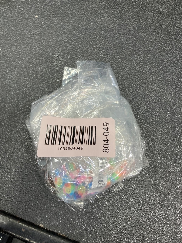 Photo 1 of  Rainbow Colored 10mm Polymer Clay Smiley Face 10mm x 4mm Flat Flower Beads