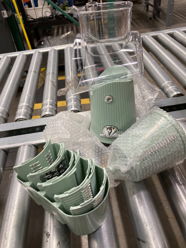 Photo 1 of ***PARTS ONLY - SELLING AS INCOMPLETE AS IS*** Rotary Cheese Grater, Multifunction 5 In 1 Chopper Vegetable Cutter Slicer, Round Mandoline Drum Slicer, Cheese Shredder,Grater With Handle, Easy to Clean Kitchen Gadgets with Storage Box