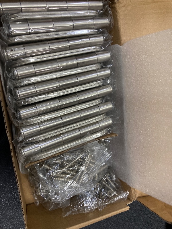 Photo 1 of  Pack Rounded Brushed Nickel Door Hinges 3-1/2" x 3.5 Inch 5/8 Radius for Interior Doors 3 ½ Inch Heavy Duty Hardware Fittings No Squeak House Villa Cando Loft Home Room Ironmongery Satin Sliver