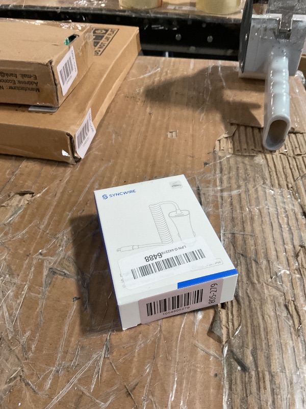 Photo 1 of [Apple MFi Certified] Syncwire iPhone Car Charger 32W Super Fast Car Phone Charger Cigarette Lighter USB Car Adapter with Build-in 5FT Coiled Lightning Cable for Apple iPhone 14/13/12/11/XR/Max, iPad