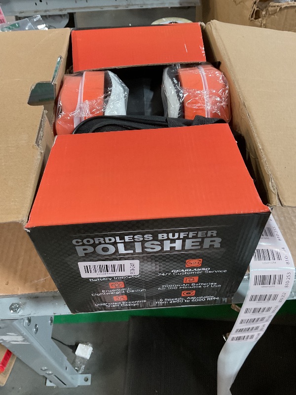 Photo 1 of ***(PARTS ONLY/ NON FUNCTIONAL)***GEARLASSO Car Buffer Polisher, 8 Variable Speed Car Polisher 2800-6000RPM Cordless Car Polishing Machine with 2x 21V 2000mAh Batteries and 17 Piece Polishing Kit for Car Detailing Scratch Removing