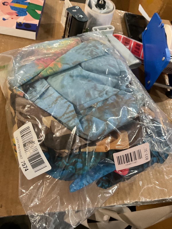 Photo 1 of Spooktacular Creations Kids Halloween Inflatable Dinosaur Costume, LED Light Eyes Ride-on T-rex, Riding a Blue Raptor Digital Printing Air Blow Up Halloween Costumes, (M Blue)