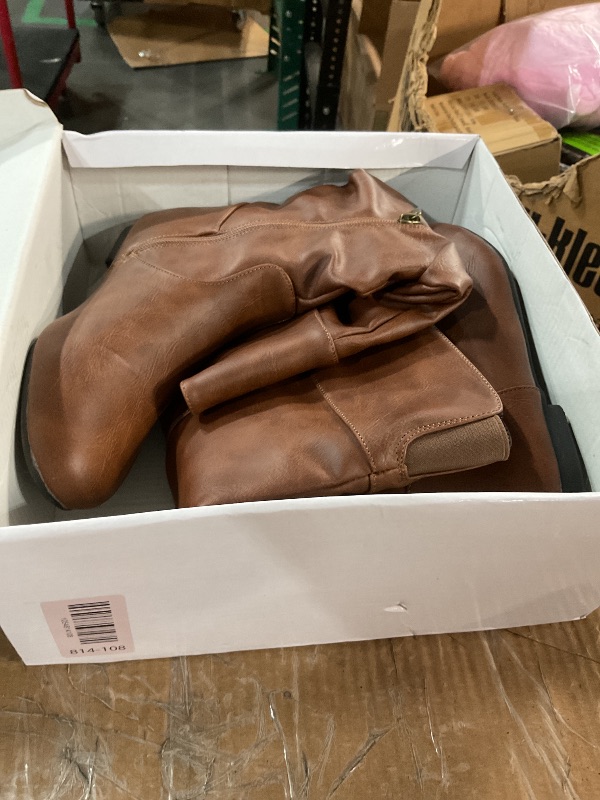 View 2 of ***(USED)***Rollda SUEDI Women's Slouchy Knee High Boots Pull On Flat Boots Side Zipper Fall Boots for Women