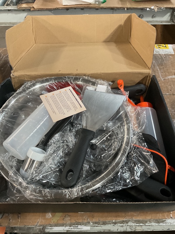 Photo 1 of (used)(incomplete) Griddle Accessories Kit, Flat Top Grill Accessories Set for Blackstone and Camp Chef, Grill Spatula