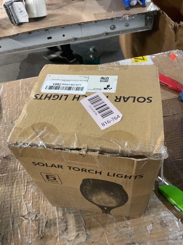 Photo 1 of ***(PARTS ONLY/ NON FUNCTIONAL)***Outdoor Solar Lights, 6Pack Solar Torch Light with Flickering Flame, Christmas Lights Waterproof for Christmas Decor, Tiki Torches for Outside, Luces Solares para Exteriores Pathway Yard Garden Decor