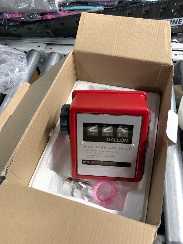 Photo 1 of (see all images) BORRITT 1" 6-40 GPM 3-Digit Mechanical Fuel Transfer Meter in Gallons - Extreme Accuracy Aluminum Diesel Gasoline Meter