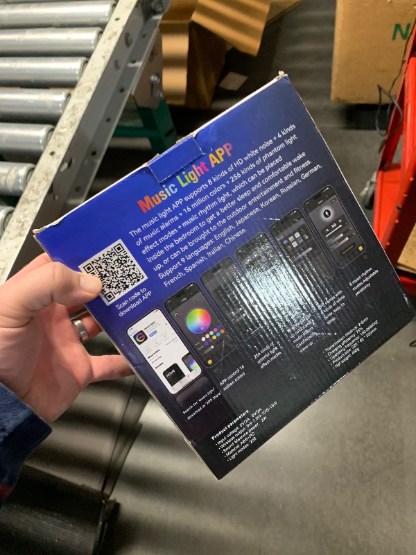 Photo 1 of ***(PARTS ONLY/ MAJOR DAMAGE/ NON FUNCTIONAL)***LeeNabao Smart LED Table Lamp, 4-in-1 Wireless Charger, Night Light, Alarm Clock, and Bluetooth Speaker with App Control for Bedroom, Office, and Home Decor (White)