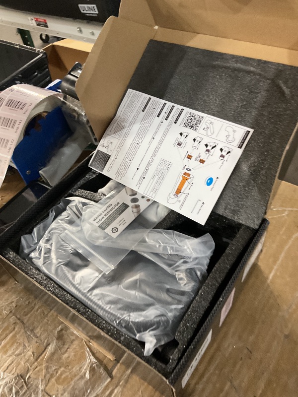 Photo 1 of (used)(incomplete) YASINU All Metal Bathtub Faucet with Sprayer 10 Settings, Universal Fit 1/2" IPS, Tub Spout with Diverter Matte Black