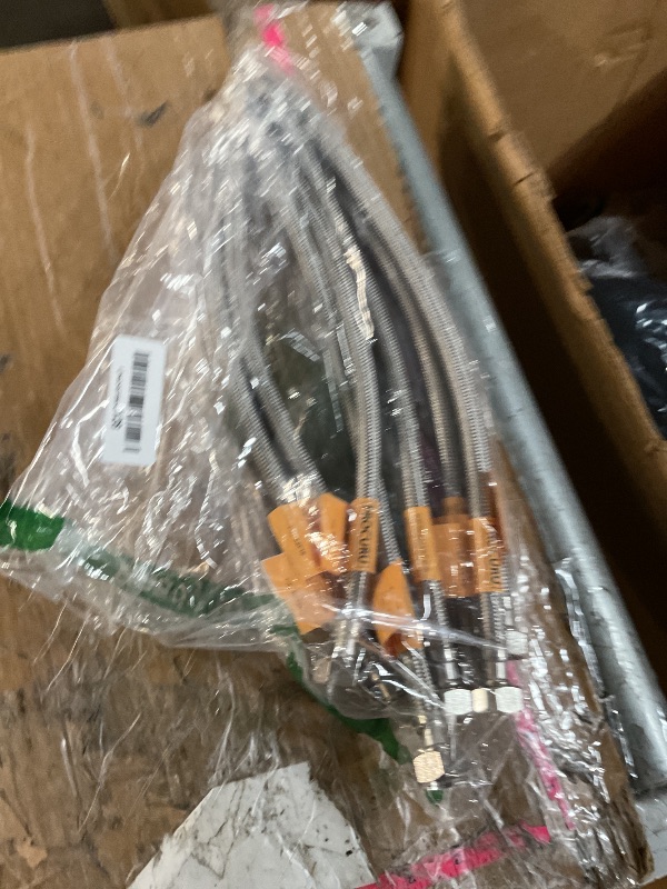 Photo 1 of [10-Pack] PROCURU 16-Inch x 3/8" Comp x 1/2" FIP Faucet Hose Connector, Stainless Steel Braided Supply Line, Certified Safe (9SF16-10P)