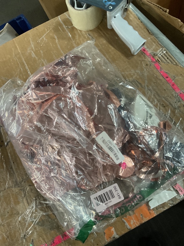 Photo 1 of (missing pieces) Rose Gold Happy Birthday Party Decorations for Women, Happy Birthday Banner for Her, Fringe Curtains