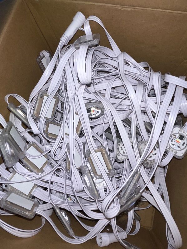 Photo 1 of (missing power cord) AHAWILL Permanent Outdoor RGB Lights with IP67 Waterproof,Smart Outdoor String Lights Remote Control