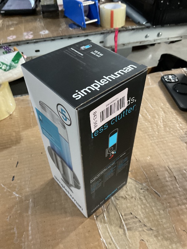 Photo 1 of ***LIKE NEW/OPEN BOX***
simplehuman Wall Mount Pumps, Single 15 fl. oz. Shampoo & Soap Dispenser, Stainless Steel