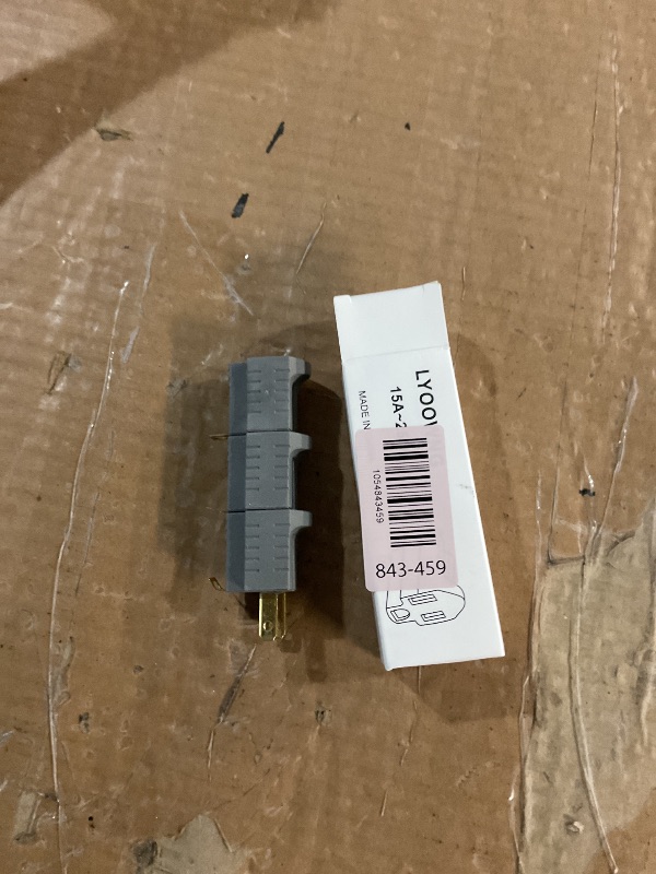 Photo 1 of (3 Pack) 3-Prong to 2-Prong Adapter Polarized Grounding Converter 3 Pin to 2 Pin Power for Wall Outlets Plugs, Gray