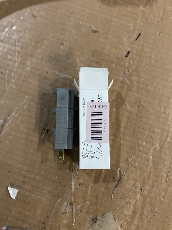 Photo 1 of (3 Pack) 3-Prong to 2-Prong Adapter Polarized Grounding Converter 3 Pin to 2 Pin Power for Wall Outlets Plugs, Gray