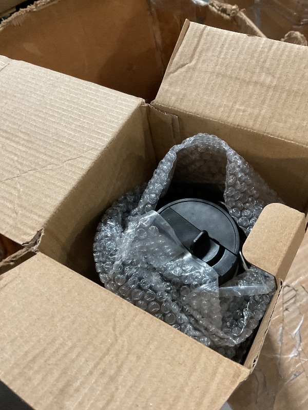 Photo 1 of ***(MISSING LIDS)***BJPKPK Half Gallon Insulated Water Bottles with Straw Lid, 64oz Large Water Jug, Stainless Steel Bottles with 3 Lids and Paracord Handle, Thermo for Hot & Cold Liquid, Gray