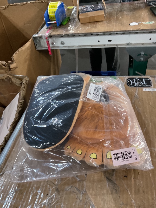 Photo 1 of ***(HEAVILY USED/ MINOR DAMAGE)***Ibeauti Womens Furry Monster Adventure Slippers, Comfortable Novelty Warm Winter Hobbit Feet Costume Gift Slippers for Teens Adults