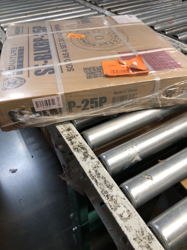 Photo 1 of ***FACTORY SEALED*** Fitvids 2" Olympic Bumper Plate Weight Plates with Steel Hub, 25LB, Pair