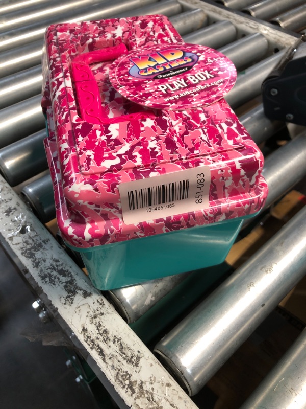 Photo 1 of ***DAMAGED - SEE NOTES/PICTURES*** Kids Youth Tackle Box - Removeable Tray, Easy snap Lock (Pink Camouflage)