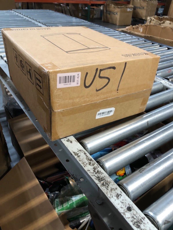 Photo 1 of ***FACTORY SEALED*** KSSKSS 2.6 Gallon Slim Bathroom Trash Can with Soft Close Lid, 10L Stainless Steel Garbage Can with Removable Liner Bucket, for Narrow Spaces,Bathroom, Bedroom (Silver)