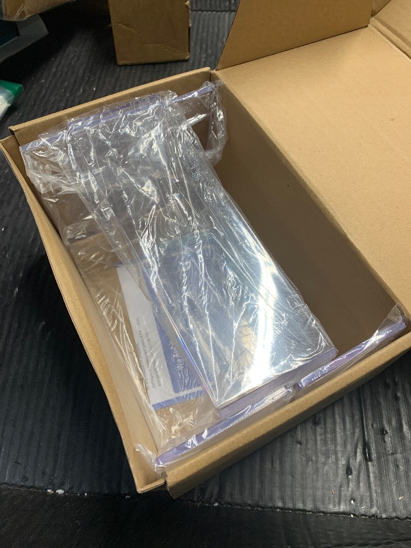 Photo 2 of Aminigram 4 Pack Acrylic Risers Display Stands, Display Stands for Collectibles, Clear Acrylic Shelf for Show Decor Display, Toys, Cupcake (9.2 x 3 x 5 inches)