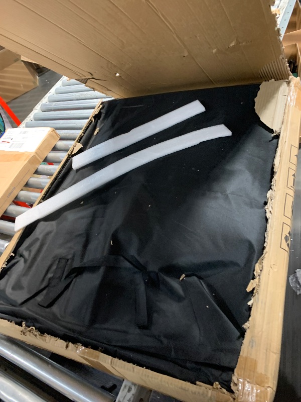 Photo 2 of VEVOR Promotion Counter Table, Portable Tradeshow Podium Table, 30.91" x 14.96" x 71.46", Display Exhibition Counter Stand Booth Fair with Wall, Pop Up Podium with Storage Rack/Carrying Bag