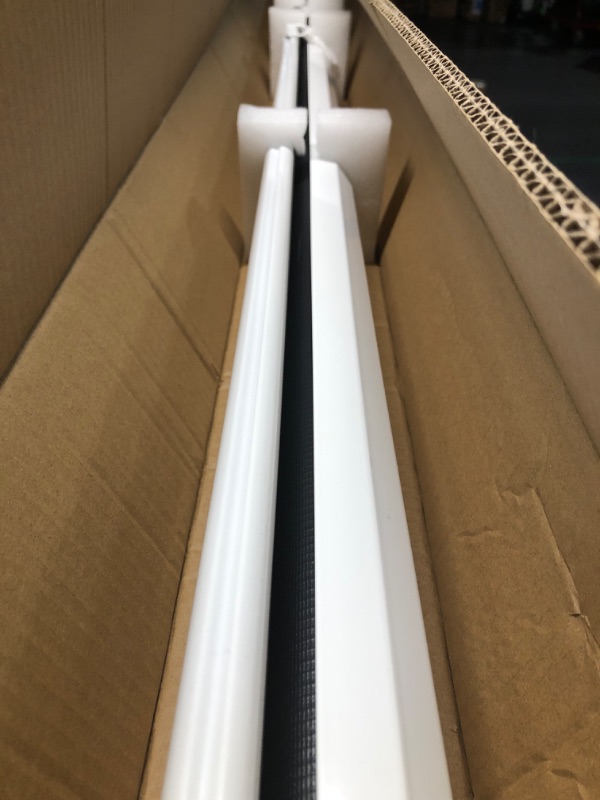 Photo 1 of Pyle Manual Pull Down Projector Screen - Universal 100-inch Roll-Down Retractable Manual Screen w/ Auto-Locking, Adjustable Screen Height, Black Masking Border -Home PRJSM10061054854687
