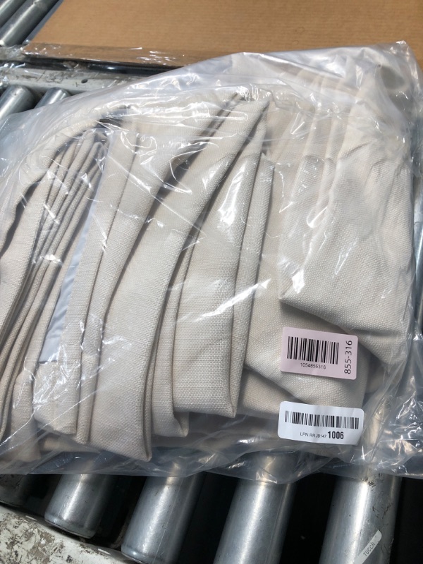 Photo 1 of Thick Linen Sand Beige Black Out Curtains 96 Inch Long for Living Room, Elegant Pinch Pleated Room Darkening Cream Curtain & Drapes 40x96 Length for Bedroom Privacy Insulated Windows Burg 2 Panels Set