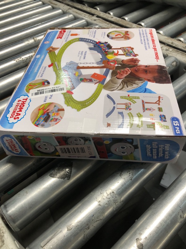 Photo 1 of Thomas & Friends Motorized Toy Train Set, Paint Delivery with Troublesome Truck & Track for Pretend Play Preschool Kids Ages 3+ Years