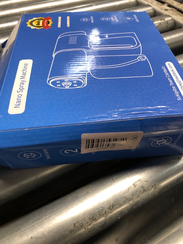 Photo 1 of ***SEE NOTES*** 
Disinfectant Sprayer Professional Disinfectant Fogger Machine, 380ml Wireless Nano Sprayer Gun Handheld Sanitizer Fogger, Blue Light Foggers for Touchless Sanitization (Black)