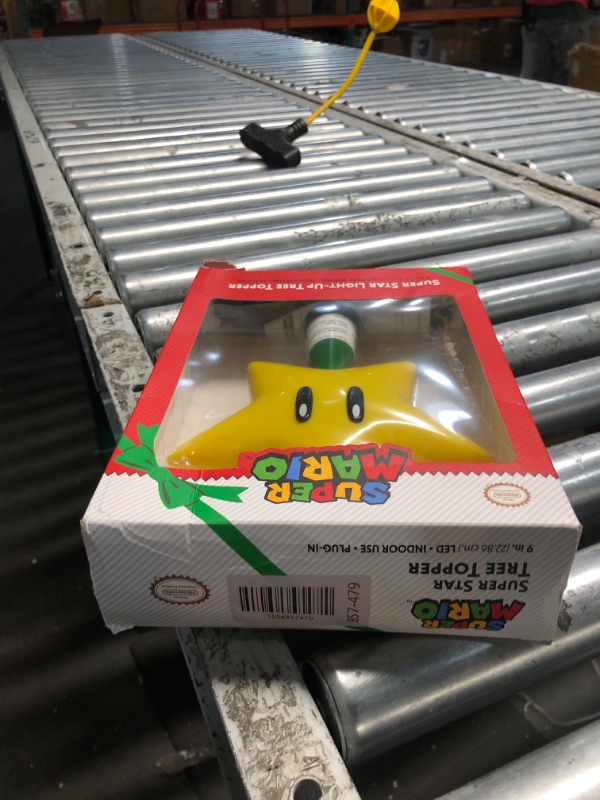 Photo 1 of ***FACTORY SEALED***Tree Topper Mario Super Star Gen 2 Plug in Light Up Christmas
