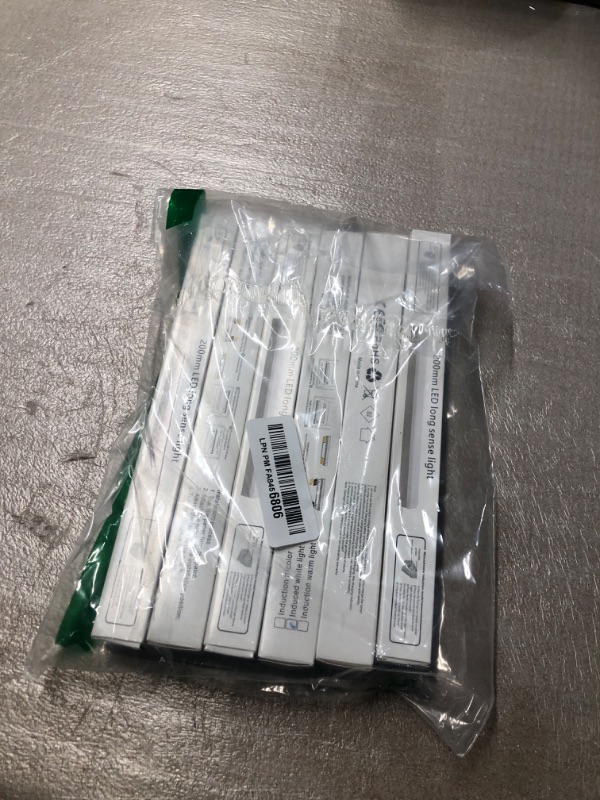 Photo 1 of 6 Pack Motion Sensor Under Cabinet Light, Magnetic Rechargeable Warm White 2 Color Under Counter Light, 8 Inch LED Closet for Stair Bedroom Cupboard