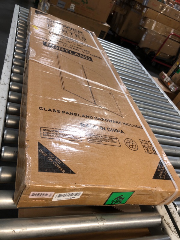 Photo 1 of ***FACTORY SEALED*** CKB Pivot Bathtub Shower Door, 35“ W × 55” H, 1/4" SGCC Tempered Glass with Easy Clean, Reversible, 180 Degree Rotation and Bifold, Chrome