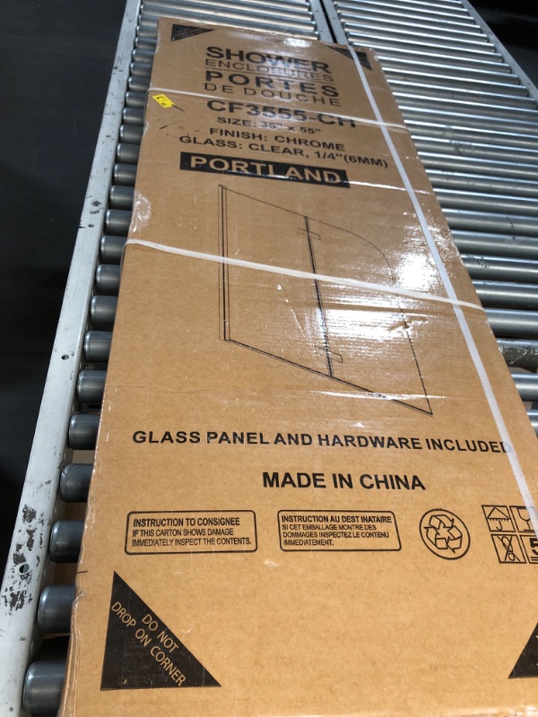 Photo 1 of ***FACTORY SEALED*** CKB Pivot Bathtub Shower Door, 35“ W × 55” H, 1/4" SGCC Tempered Glass with Easy Clean, Reversible, 180 Degree Rotation and Bifold, Chrome