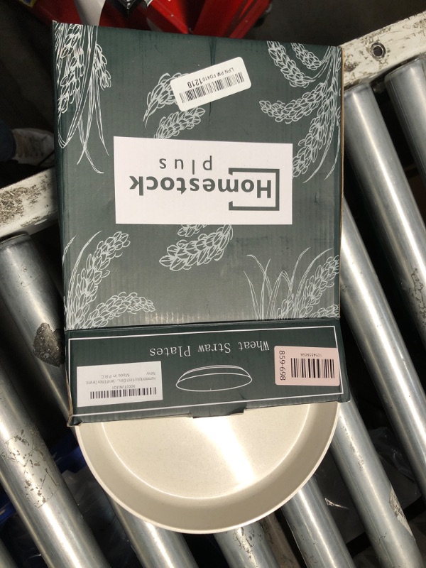 Photo 1 of ?Non Ceramic? 9 Inch Dinner Plates,BPA-Free Wheat Straw & Plastic Plates,Off White Plate Set Dishwasher and Microwave Safe Plates - Set of 8
