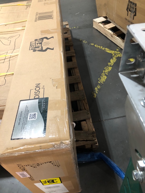 Photo 1 of ***FACTORY SEALED*** Walker Edison Sasha 4-Door Reeded Sideboard Buffet with Cord Management, 70 Inch, Coastal Oak