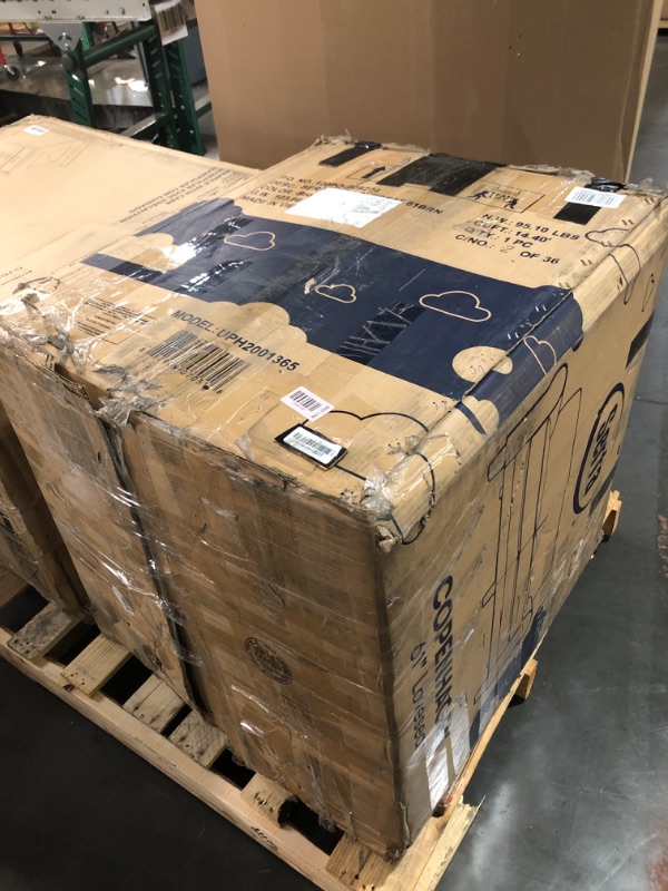 Photo 1 of *************MISSING HARDWARE**************
Serta Copenhagen 61" Rolled Arm Sofa, Easy Care Polyester, Soft Pillow Back, Pocket Coil Seat Cushions, Removable Covers, Loveseat or Couch for Small Spaces, Living Rooms or Bedrooms, Dark Brown