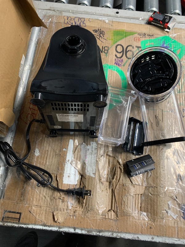 Photo 1 of ***(HEAVILY USED/ MINOR DAMAGE)***Electric Cheese Grater, 5-in-1 Vegetable Slicer & Salad Maker with Stainless Steel Blades, 250W One-Touch Electric Cheese Shredder for Block Cheese, Vegetables, Fruits and Nuts