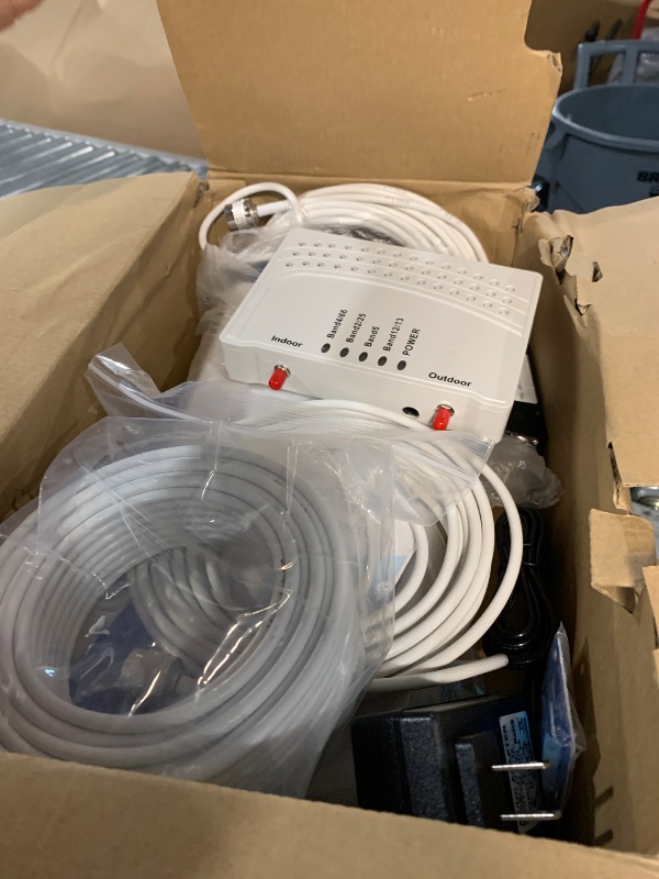 Photo 1 of ***(MISSING POWER CORD/ UNABLE TO TEST)***Cell Phone Booster for Home & Muti-Room, Up to 7000Sq. Ft,Cell Phone Signal Booster for Rural Area with 2 Indoor Panel Antennas,Boosts 5G 4G LTE for All U.S. Carriers, FCC Approved