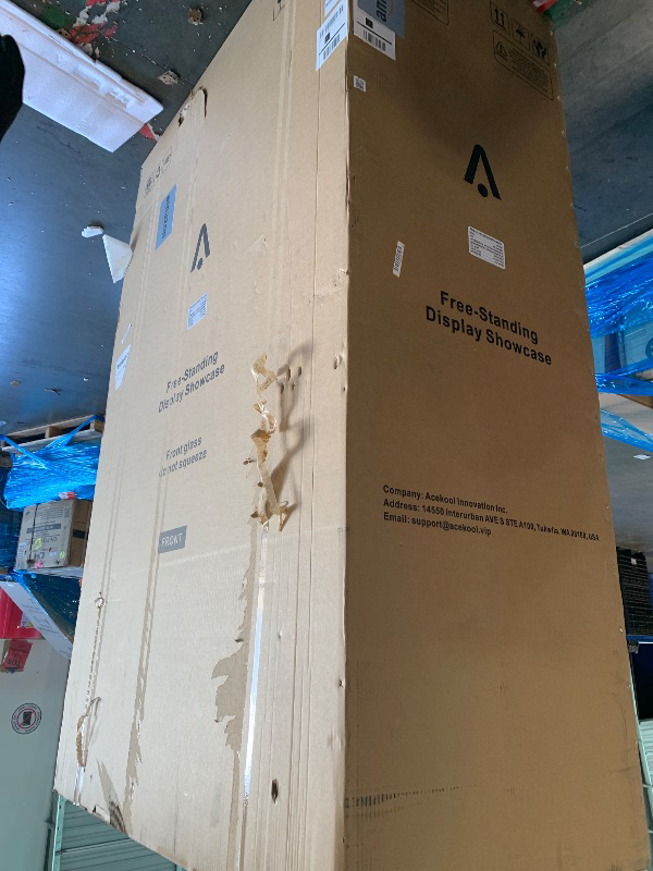 Photo 1 of ***ONE GLASS DOOR BROKEN*** GarveeHome Commercial Refrigerator, Glass Door with LED Lighting - Upright Beverage Display Cooler for Home, Store, Gym, or Office, Featuring Double Swing Doors and 28.2 cu.ft