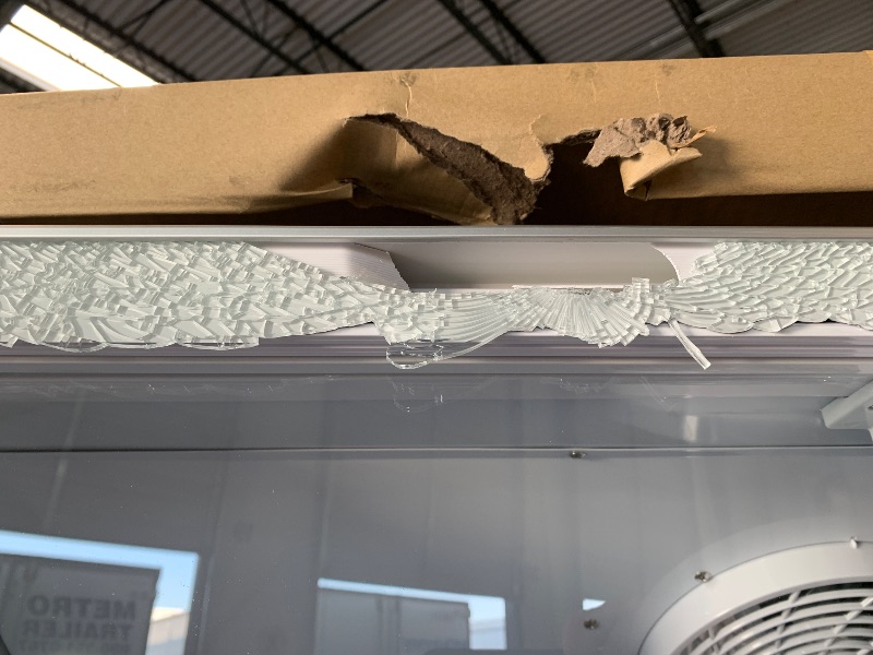 Photo 1 of ***ONE GLASS DOOR BROKEN*** GarveeHome Commercial Refrigerator, Glass Door with LED Lighting - Upright Beverage Display Cooler for Home, Store, Gym, or Office, Featuring Double Swing Doors and 28.2 cu.ft