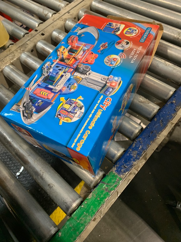Photo 1 of ***MISSING PARTS*** TERRAMUS Kids Toys for 3 4 5 6 Years Old Boys,29.5'' Large City Action Rescue Vehicle Toddler Playset with Lights Sounds,Police & Fire Station Transform Track with 4 Cars Helicopter Gifts for Boy Girl