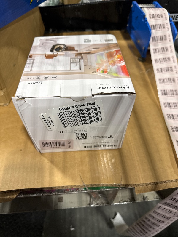 Photo 1 of ?Auto Focus&1080P?Magcubic Mini Smart Projector with 4K Support, Portable Projector with Wifi and Bluetooth, 5W Speaker, Built in Apps, Voice Control, Outdoor Movie Projector