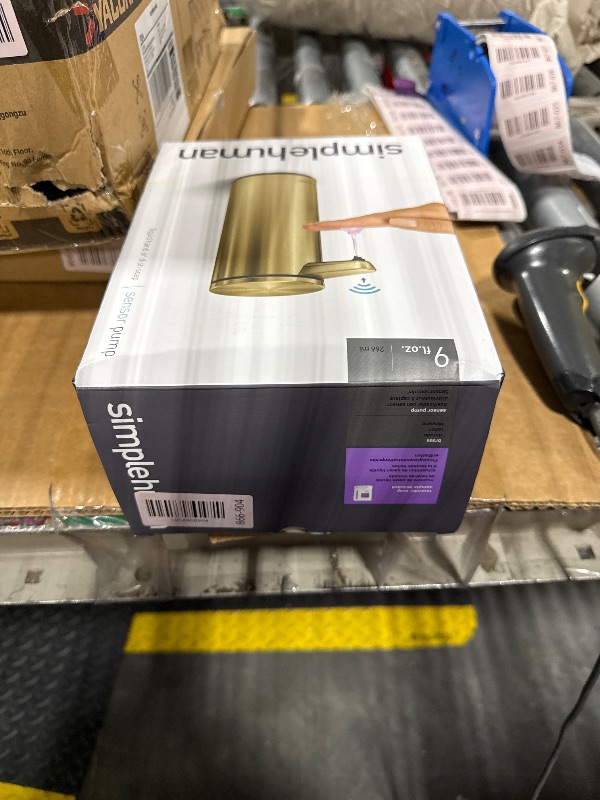 Photo 1 of *No charger* Missing Parts* simplehuman 9 oz. Touch-Free Automatic Rechargeable Sensor Pump, Brass Stainless Steel, New