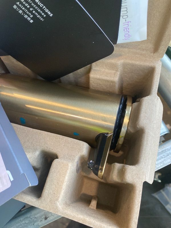 Photo 1 of *No charger* Missing Parts* simplehuman 9 oz. Touch-Free Automatic Rechargeable Sensor Pump, Brass Stainless Steel, New