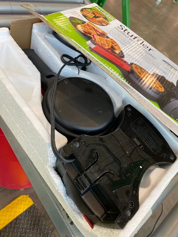 Photo 1 of *Minor Damaged*
Presto 03512 Stuffler Stuffed Waffle Maker, Belgian, Large, Black