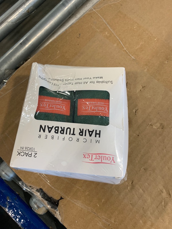 Photo 1 of ** FACTORY SEALED***YoulerTex Microfiber Hair Towel Hair Wrap: 2 Pack 10X26 Hair Dryer Towels for Women Absorbent Turban Twist Hair Drying Shower Cap Curly Hair Products for Hair Care Hair Accessories (05 2-Pcs Emerald)