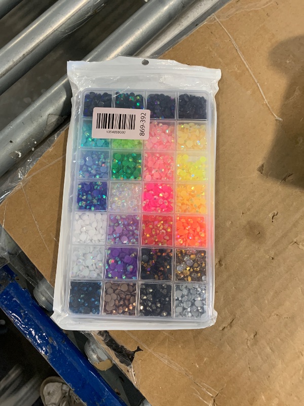 Photo 1 of ** USED** qiipii 28 Color Resin Rhinestones w B7000 Jewelry Glue for Bedazzling Crafting Flatback Stones Colorful AB Gems Diamonds Charms for Nails Eyes Face Makeup Tumblers DIY Crafts (Jelly, 6mm)