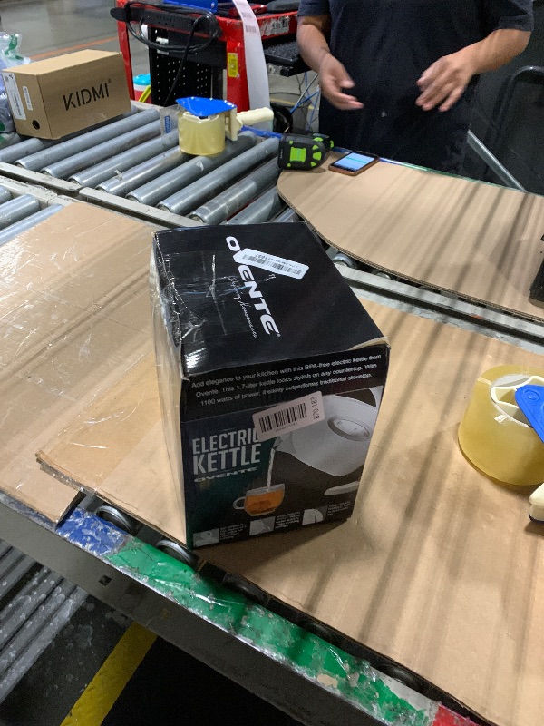 Photo 1 of ***cord missing***OVENTE Electric Kettle, 1.7L Fast Boiling Water Heater for Coffee or Tea, BPA Free with Water Level Gauge, Auto Shut-Off, Boil-Dry Protection, Indicator Light and Removable Filter, White KP72W