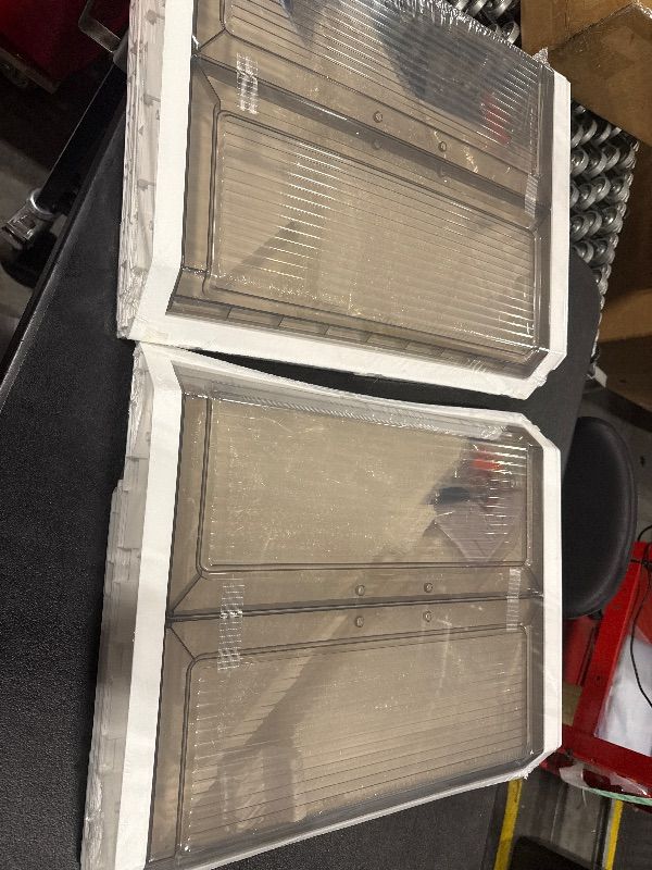 Photo 1 of ** FACTORY SEALED**BUMODEL Farmhouse Tall Storage Cabinet Organizer Plastic Bathroom Corner Shelf with 2 Doors and Adjustable Shelves Home Space Saver for Kitchen,Living Room,Laundry Room,Dining Room,Quick Assembly